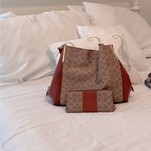 😱😍 coach bag and wallet set